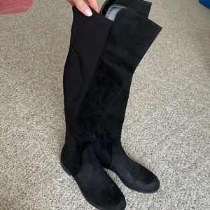 Knee high black boots